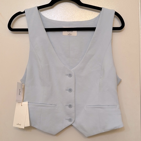 Aritzia Wilfred Desire Vest in Heatwave Blue - Picture 2 of 8